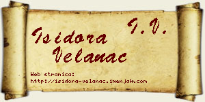 Isidora Velanac vizit kartica